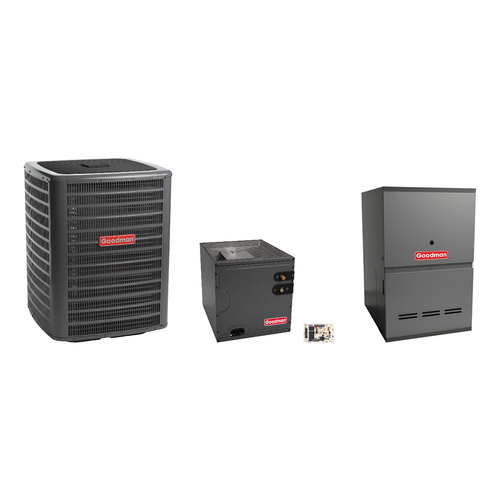 Goodman 1.5 Ton Heat Pump & Gas Furnace Dual Fuel System with AFE18-60A Kit