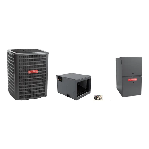 Goodman 2 Ton Heat Pump & Gas Furnace Dual Fuel System with AFE18-60A Kit