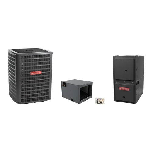Goodman 2 Ton Heat Pump & Gas Furnace Dual Fuel System with AFE18-60A Kit