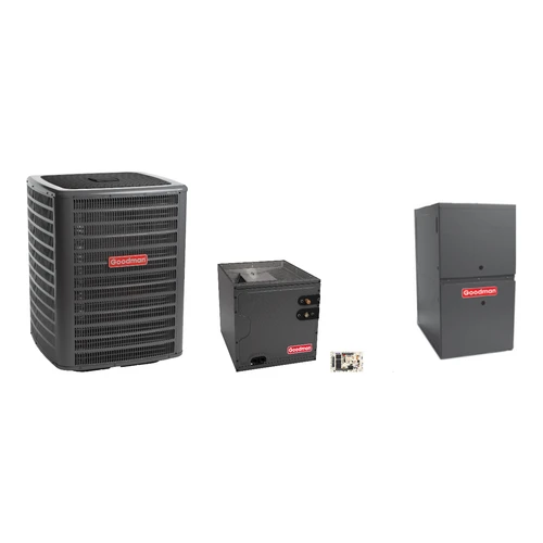 Goodman 2 Ton Heat Pump & Gas Furnace Dual Fuel System with AFE18-60A Kit