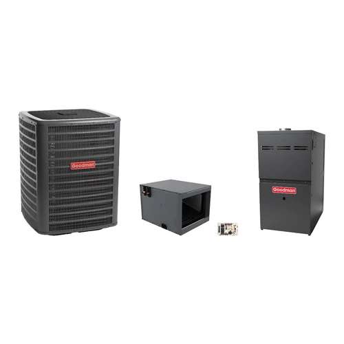 Goodman 2 Ton Heat Pump & Gas Furnace Dual Fuel System with AFE18-60A Kit