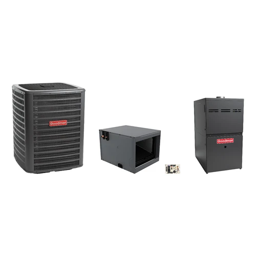 Goodman 2 Ton Heat Pump & Gas Furnace Dual Fuel System with AFE18-60A Kit
