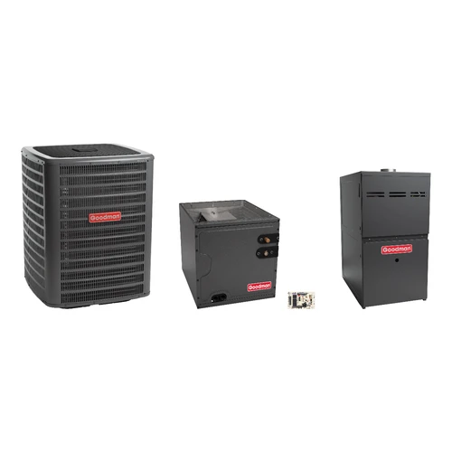 Goodman 2 Ton Heat Pump & Gas Furnace Dual Fuel System with AFE18-60A Kit