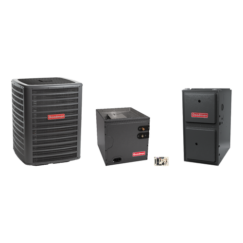 Goodman 2 Ton Heat Pump & Gas Furnace Dual Fuel System with AFE18-60A Kit