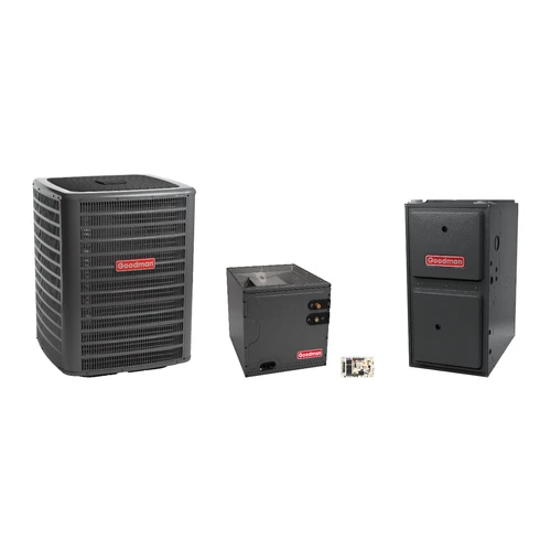 Goodman 2 Ton Heat Pump & Gas Furnace Dual Fuel System with AFE18-60A Kit