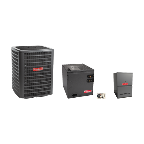 Goodman 2.5 Ton Heat Pump & Gas Furnace Dual Fuel System with AFE18-60A Kit