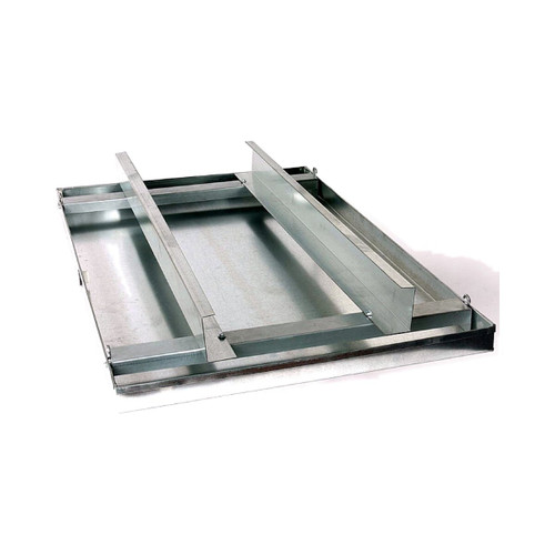 MTI 26 x 68 Inch Galvanized Drain Pan with Rails, 24 Gauge DPG2668 – main product view