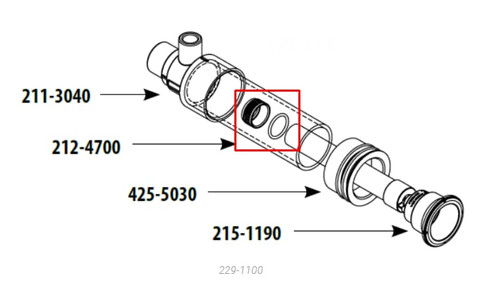 Waterway Retainer Ring Jet Fitting Gunite White w/ O-Ring