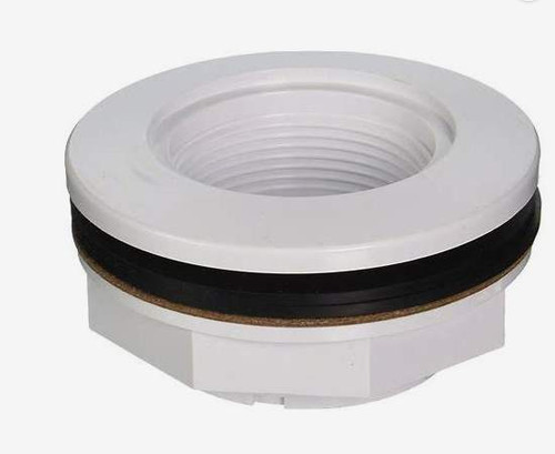 Hayward Return Wall Inlet Fiberglass White Socket w/ Nut ABS 2"