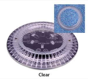 Color Match Pebble Top 8" Round Cover & Frame, Clear, Gunite, Floor/Wall, VGBA, 76 to 144 gpm