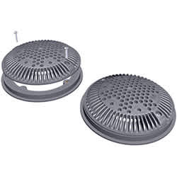 Hayward Dual Suction 8" Round Cover & Frame Floor/Wall ANSI/APSP/ICC-16 64 to 123 gpm Dark Gray