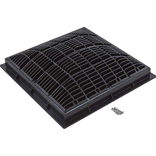 Waterway 12" x 12" Grate & Frame Square Cover, Black, VGBA 2008/UL Listed, 280 to 356 gpm | 640-4721 V