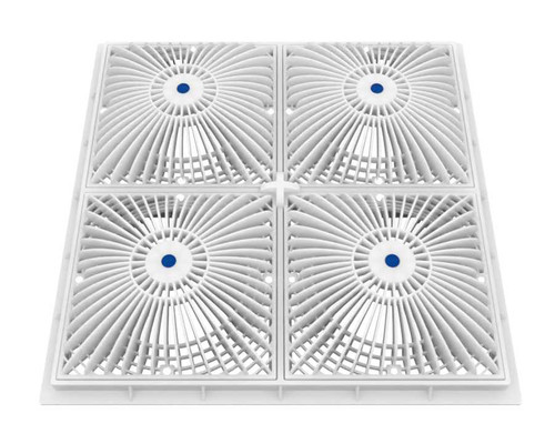 AquaStar MoFlow 18" x 18" Square Cover & Frame, Gunite Floor/Wall, VGBA, 126 to 1175 gpm, White