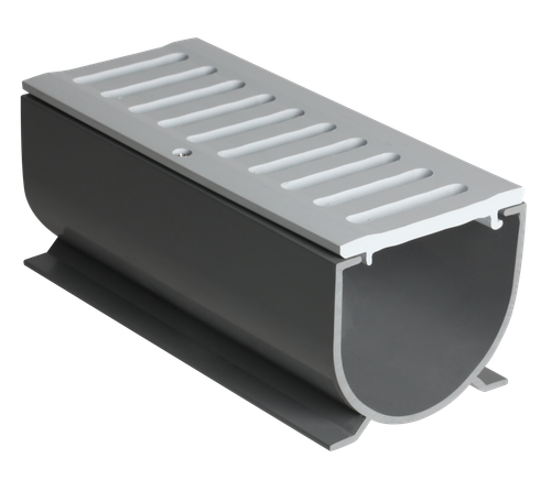 Cardinal QP 2" Square Deck Drain 10' Gray Concrete | QP-701-G