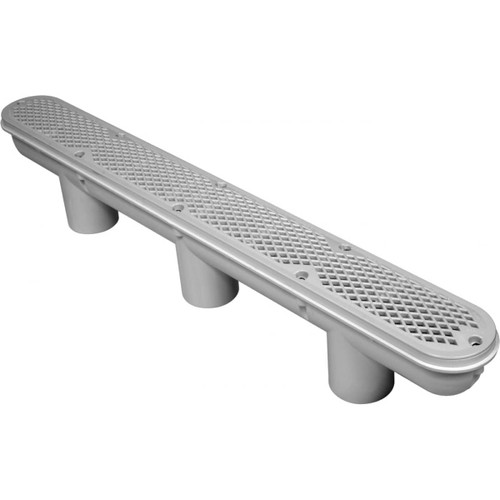 Waterway Diamond Strip Drain 32", White, Concrete