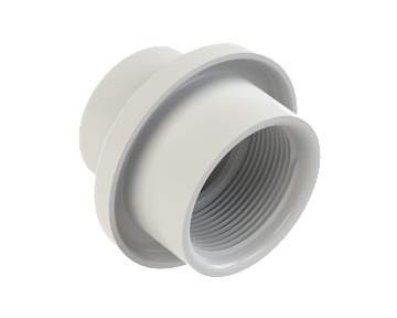 AquaStar Light Niche/Return Fitting (Fits Inside 2" Pipe), 1-1/2" Socket, White