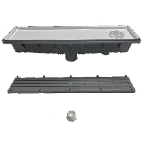 Pentair AVSC Single Pebble Top Channel Drain 33.22", Gray | 288103