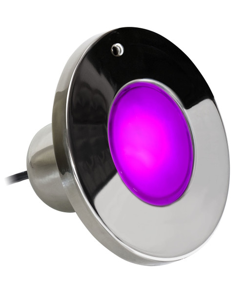 J&J Electronics PureWhite LED Pool Fixture for SwimQuip Niche, 4 W(600 W Equiv), 120V, 4500 Lumens, 6500K, 300' Cord