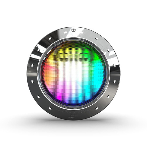 Jandy Infinite WaterColors Niched Pool LED Light, 50 W, 14 V, 100' Cord, StainlessSteel Face Ring