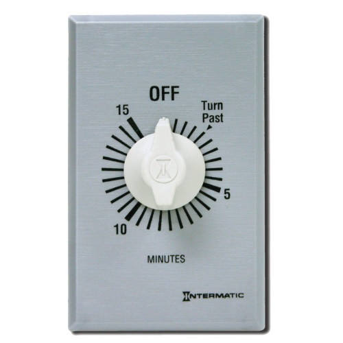 Intermatic DPST Spring-Wound Timer w/o Hold, 15 Min, 125 to 277V