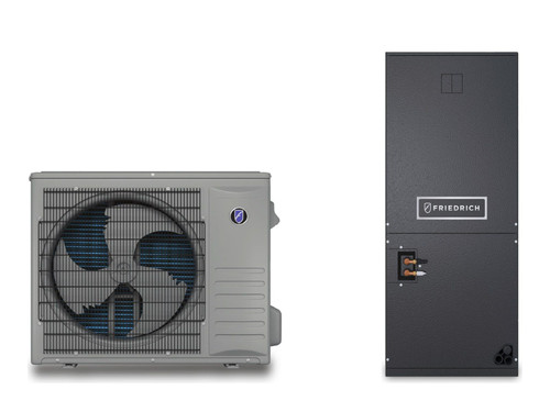 Friedrich Breeze Select 3 Ton 17.5 SEER2 Inverter Heat Pump Split System with Multi-Position Multi-Speed ECM Air Handler R454B, model WFPU17Y363D WFH36Y193D