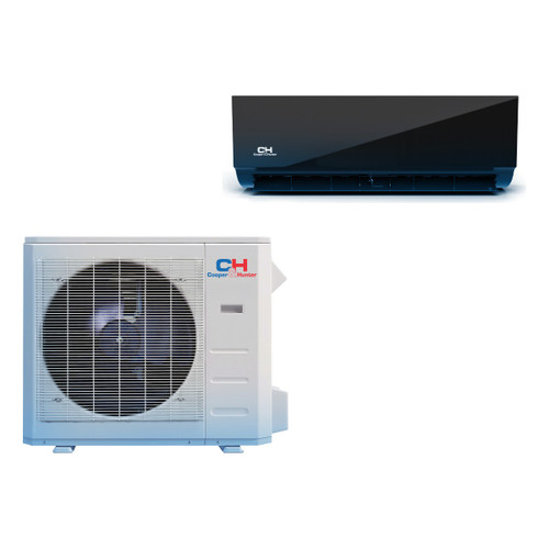 Cooper & Hunter Olivia Midnight 24,000 BTU 2 Ton 23.5 SEER2 Wall Mounted Ductless Mini Split Heat Pump System R-454B 208/230V, model CH-RES24-230VO-CH-RB24MOLVWM-230VI