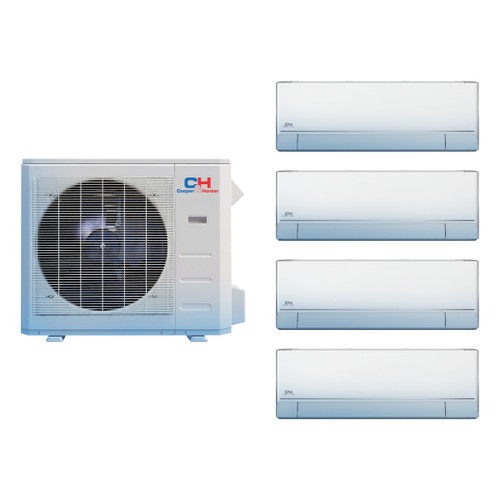 Cooper & Hunter 36,000 BTU 3 Ton 24 SEER2 Wall Mounted Quad Zone Ductless Mini Split Heat Pump System 9K + 9K + 9K + 9K Astoria R-454B 208/230V | CH-R36MES-AST-9-9-9-9