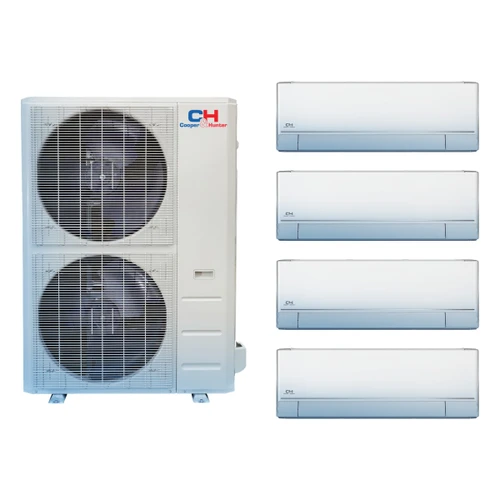 Cooper & Hunter 48,000 BTU 4 Ton 24 SEER2 Wall Mounted Quad Zone Ductless Mini Split Heat Pump System 9K + 9K + 9K + 12K Astoria R-454B 208/230V | CH-R48MES-AST-9-9-9-12