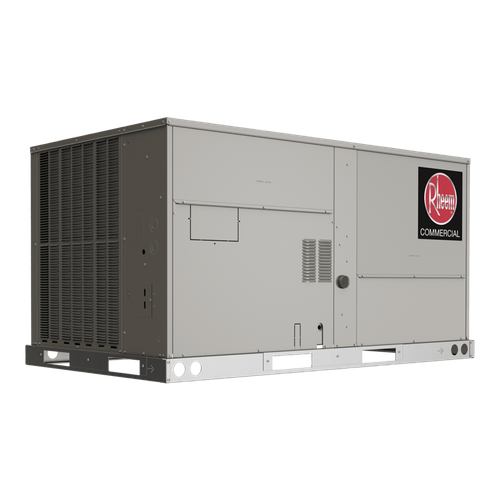 Rheem 5 Ton 13.4 SEER2 Commercial Gas/Electric Package Unit, 75K BTU Heat, Direct Drive, 460V 3-Phase, R454B, model RGECYB060ADT072AAAA0