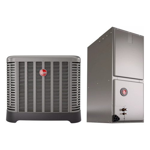 Rheem 3.5 Ton 14.3 SEER2 7.5 HSPF2 Heat Pump Split System, 460V 3-Phase Heat Pump, with Multi-Position ECM Constant Torque Air Handler (208/230V 1-Phase), R454B | RP15AY42AD2NA RH2TY4824STANNJ