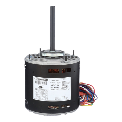 TradePro 1/6-1/2 HP Direct Drive Blower Motor - 208-230V, 1075 RPM, 3-Speed, CCW – TP-E50-MHP2