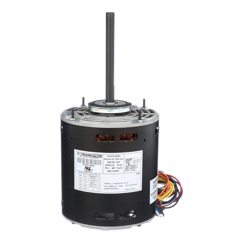 TradePro 3/4-1/5 HP Direct Drive Blower Motor - 208-230V, 1075 RPM, 3-Speed, CCW – TP-E75-MHP2
