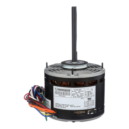 TradePro 1/4 HP Direct Drive Blower Motor - 115V, 1075 RPM, 3-Speed, Reversible – TP-E25-3SP1