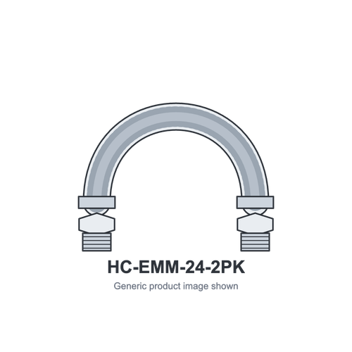 HCi 1-1/2" x 24" Stainless Steel Water Source Heat Pump Hose Kit (2 Hoses) – generic product image