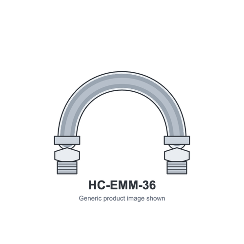 HCi 1-1/2" x 36" Stainless Steel Water Source Heat Pump Hose Assembly – generic product image