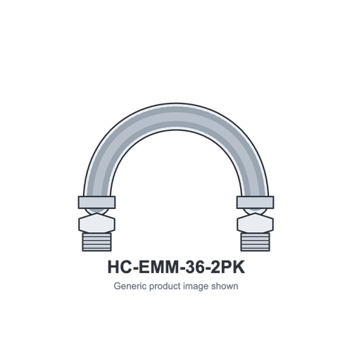 HCi 1-1/2" x 36" Stainless Steel Water Source Heat Pump Hose Kit (2 Hoses) – generic product image