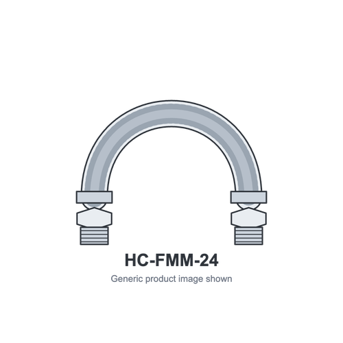 HCi 2" x 24" Stainless Steel Water Source Heat Pump Hose Assembly – generic product image