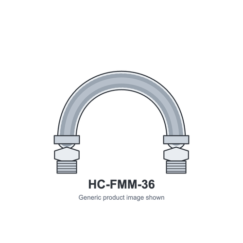 HCi 2" x 36" Stainless Steel Water Source Heat Pump Hose Assembly – generic product image