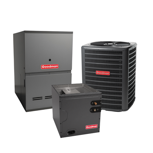 GLXS4BA1810-GR9S800803BX-CAPTA1818B3 Goodman 1.5 Ton 14.7 SEER2 80% AFUE 80,000 BTU Gas Electric Air Conditioner Split System Upflow R-32 | GLXS4BA1810 GR9S800803BX CAPTA1818B3 — view 1