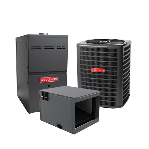 GLXS4BA1810-GR9S800403AX-CHPTA1822A3 Goodman 1.5 Ton 14.5 SEER2 80% AFUE 40,000 BTU Gas Electric Air Conditioner Split System Horizontal R-32 | GLXS4BA1810 GR9S800403AX CHPTA1822A3 — view 1