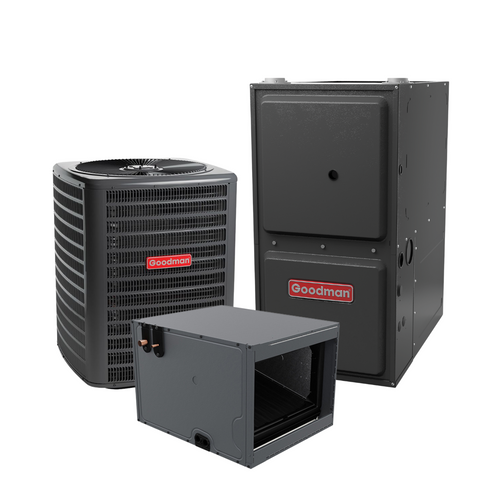 Goodman 3.5 Ton 14.5 SEER2 96% AFUE 80,000 BTU Gas Electric Air Conditioner Split System Horizontal R-32 | GLXS4BA4210 GD9S960804CN CHPTA4830C3