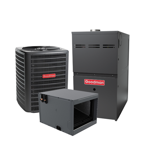 Goodman 3 Ton 15.2 SEER2 80% AFUE 80,000 BTU Gas Electric Air Conditioner Split System Horizontal R-32 | GLXS5BA3610 GD9T800804BX CHPTA3630B3