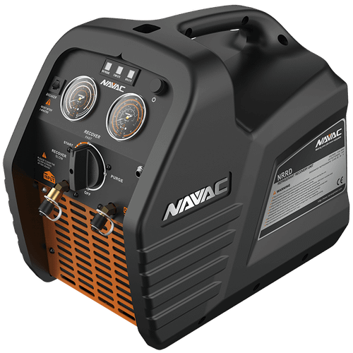 NAVAC NRRD 1 HP Dual-Cylinder Refrigerant Recovery Machine, Oil-Less, 115V
