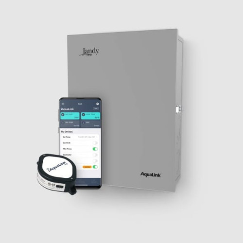 Jandy Aqualink All in One Smart Pool Only Control Panel with Purelink Subpanel and Salt Chlorinator, model IQ906-P-PC-SWC
