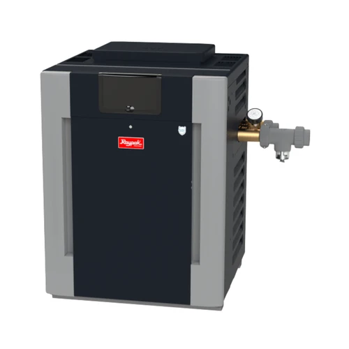 Raypak P-R406A-EP-C #57 Digital Propane Gas Heater, 399K BTU, Electronic Ignition, Polymer Headers, Copper Exchanger, 260 lbs | 009227