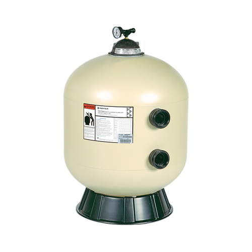 Pentair 24" diameter 63 gpm Fiberglass Side Mount Filter without Valves 3.14 sq. ft filter area and 45,360 gallon Turnover Capacity Triton II Series, model 140264
