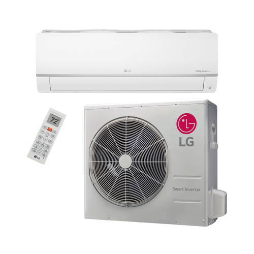 LG 24,000 BTU 18 SEER2 Wall Mounted Ductless Mini Split Heat Pump System R32 Refrigerant Standard Efficiency Series, model KSSAE241A