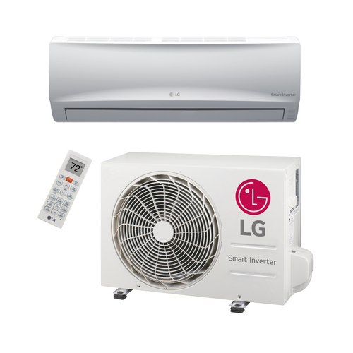 LG 12,000 BTU 20 SEER2 Wall Mounted Ductless Mini Split Heat Pump System R32 Refrigerant 115V Mega Series | KSSAC121B