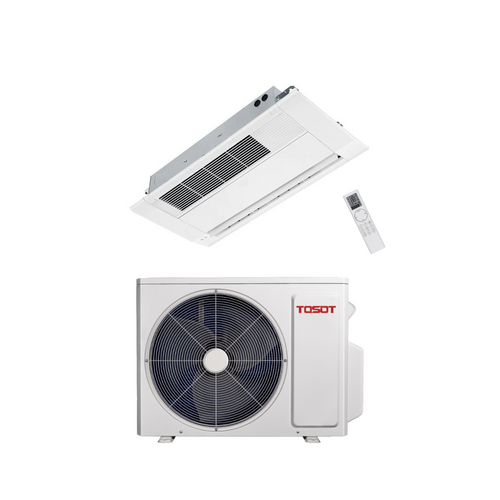 Tosot .75 Ton 9,000 BTU One Way Ceiling Cassette Ductless Mini Split System | TAVCI7H4R09-TAPEC7H4R09-1WS