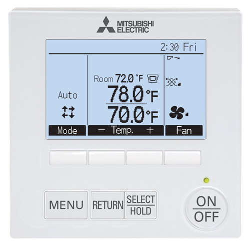 Mitsubishi Electric Commercial HVAC Wired Remote Controller | PAR-40MAAU — view 1